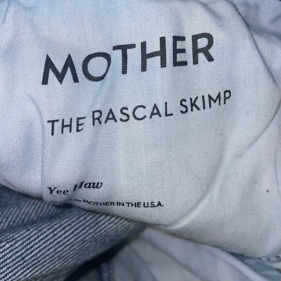 MOTHER Women’s Sz 32 The Rascal Skimp Yee Haw Straight Jean - Picture 5 of 10